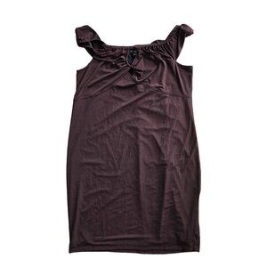 bold elemts woman dress cut to curve durango brown.Size 2X